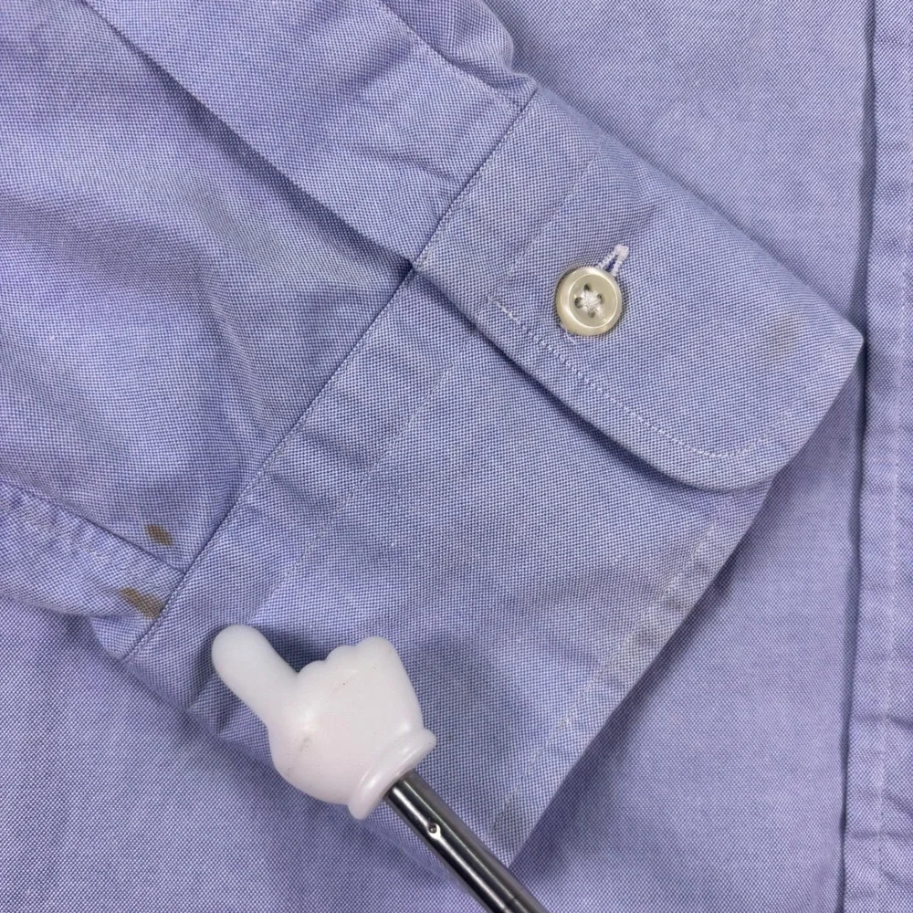Polo by Ralph Lauren Men's‎ Button Down Shirt 17.5 Lowell Blue Cotton Oxford XL